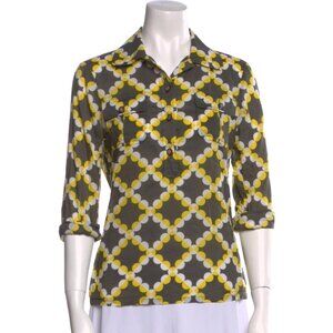Tory Burch Printed Tunic Blouse Cotton Size 4